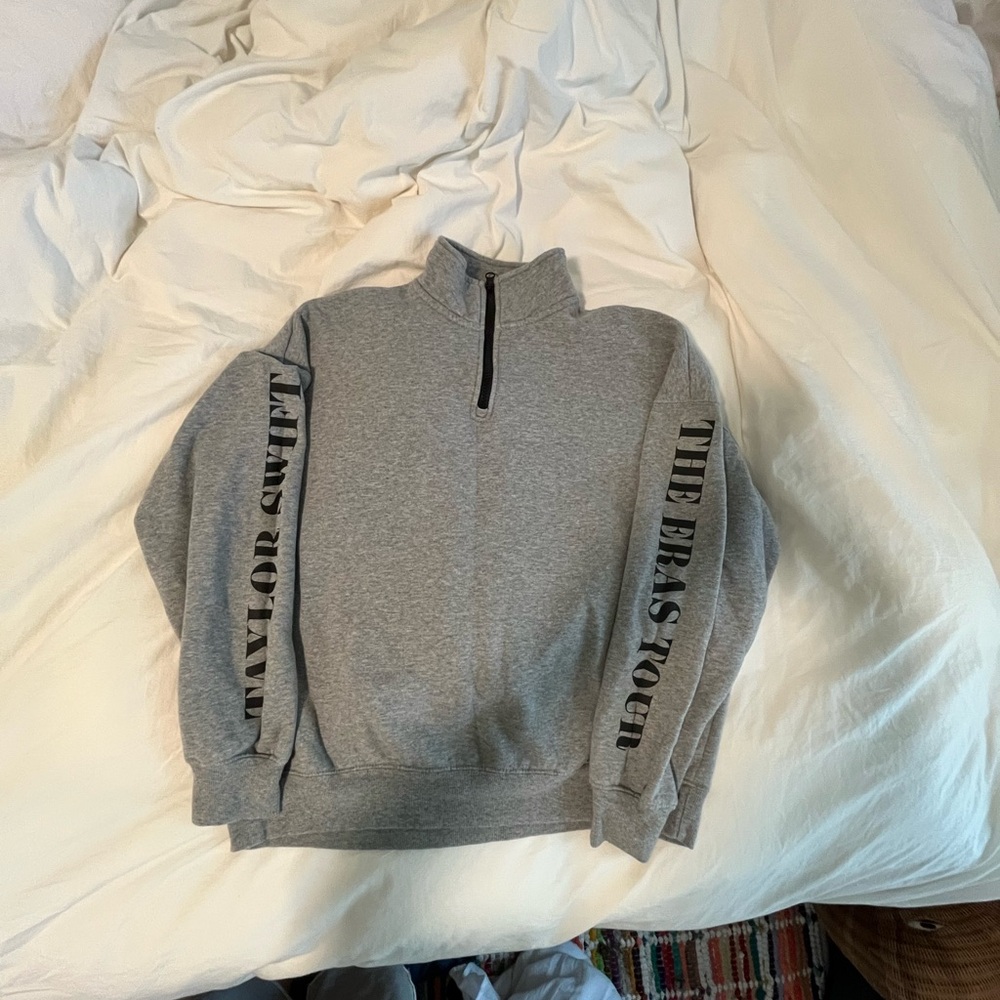 Taylor Swift The Eras Tour Gray Zip-Up Sweatshirt